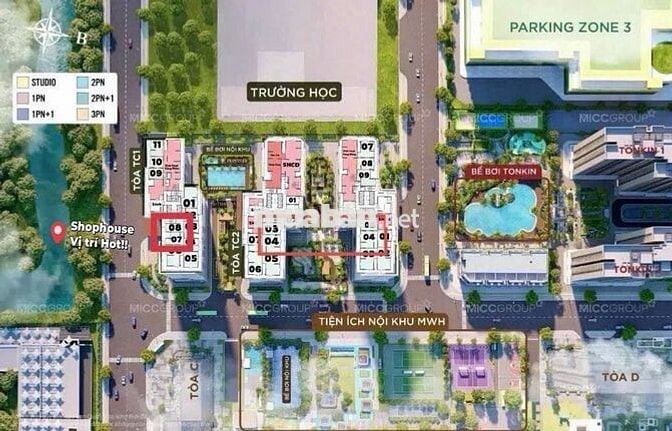 Chính Chủ Cho Thuê Shop house The Canopy – Mặt sảnh, giá tốt