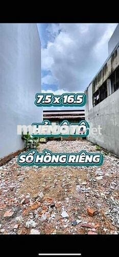 BÁN ĐẤT HẺM 5M NGANG 7.5M, GẦN KHU CHẾ XUẤT, QUẬN 7, 122M2, 75 Tr/M2