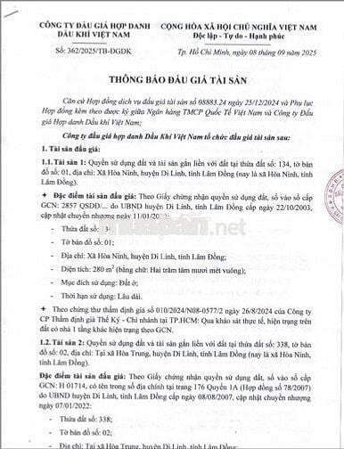 BĐS xã Hòa Ninh, tỉnh Lâm Đồng