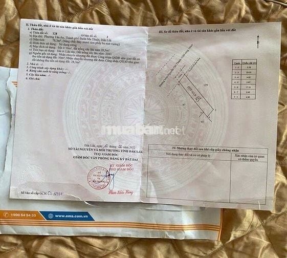 BÁN ĐẤT HẺM NGUYỄN CHÍ THANH, BUÔN MA THUỘT, ĐẮK LẮK; 2,6 TỶ