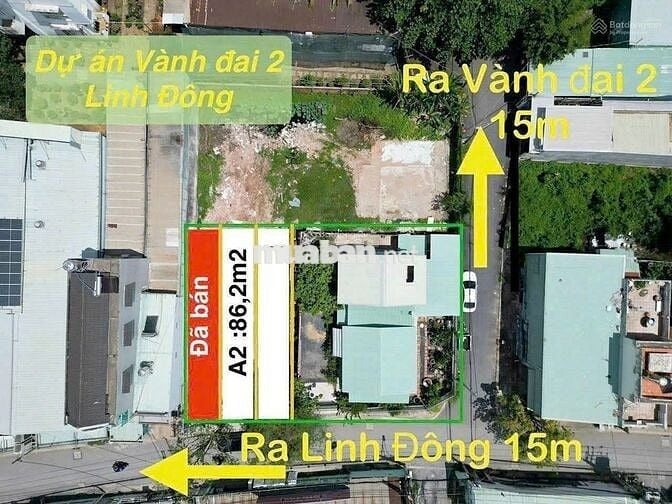 Lô đất mặt tiền đường gần Phạm Văn Đồng- 86m2- 8.2 tỷ