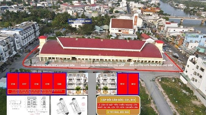 NHÀ GÓC HƠN 13M MẶT TIỀN CHỢ BÁCH HOÁ TỔNG HỢP - CHỢ CÁI VỒN, VĨNH LON