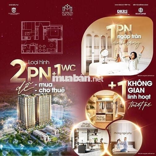 CĂN HỘ 2PN, 1.8 TỶ tại PHÚ MỸ| 50% Ở NGAY, CÒN LẠI TRẢ CHẬM (KO LÃI)