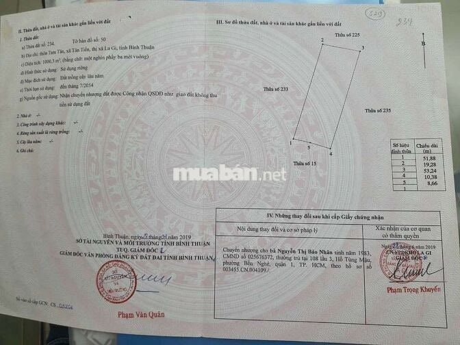 Đất Hồ Tùng Mậu, Tân Tiến, LaGi kế Dinh Thầy Thím, cách biển 1,5km
