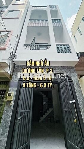 🏠 BÁN NHÀ ÂU DƯƠNG LÂN, P.3, Q.8 - HẺM Ô TÔ, 4 TẦNG - 6.X TỶ.