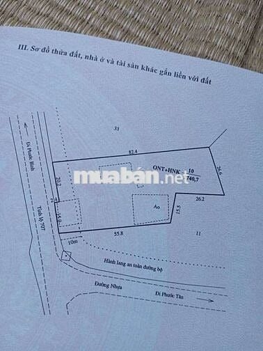 chính chủ cần bán lô đất 2740m2 ở xã Bác Ái, Ninh Thuận