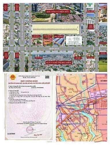 3 nền giá f0, DT 225m2, thổ cư 50m2, sổ sẵn, đường 32m, ngay UBND