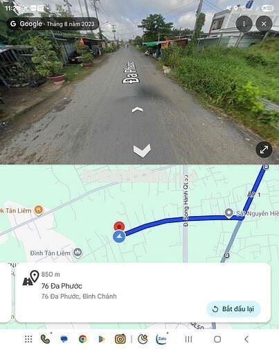 Bán đất mặt tiền Đa Phước Binh Chánh 1.000m vuông