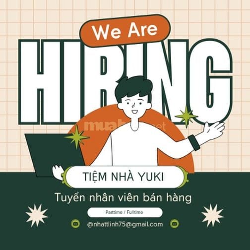 Tuyển nhân viên bán hàng (parttime / fulltime) 