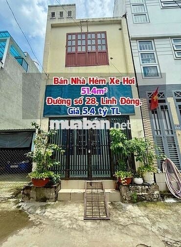 🏡 Bán nhà hẻm xe hơi 51.4m² – Đường số 28, Linh Đông, Thủ Đức – Giá