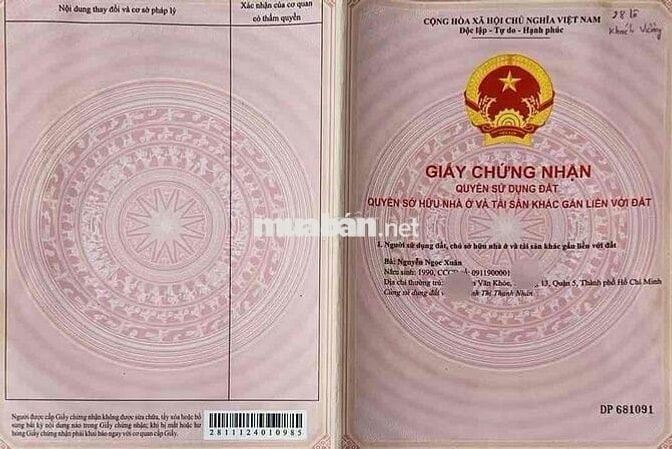 Bán gấp mảnh đất,15p tới Bến xe Miền Tây ạ