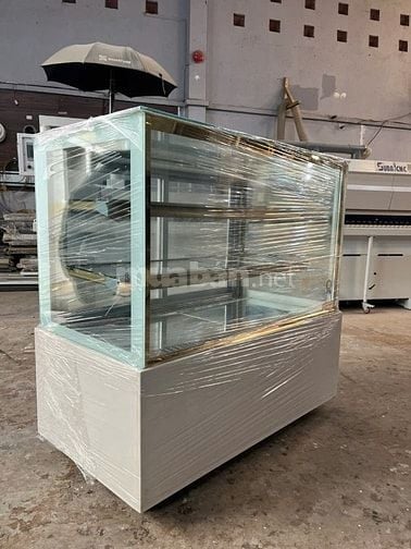 Tủ Bánh Kem Kính Vuông 3 Tầng 90CM