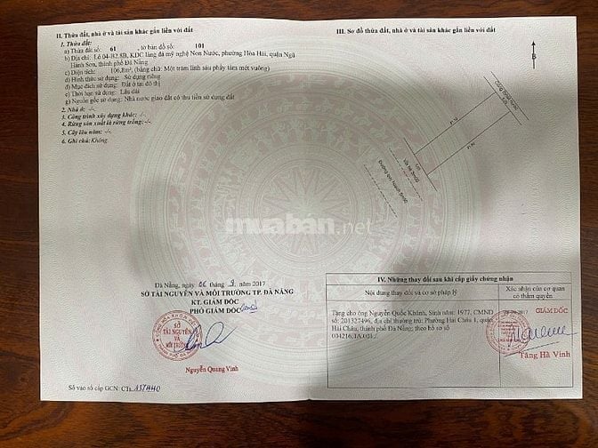 Bán Đất đường Bùi Bỉnh Uyên, 107m2,H:Tây,giá:4,3 ty