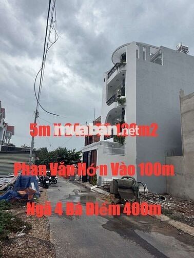 Bán Đất Xã Bà Điểm DT 5x25 Giá 5.286 Ty Đg Xe  Hơi  Ph Văn Hớn vào100m