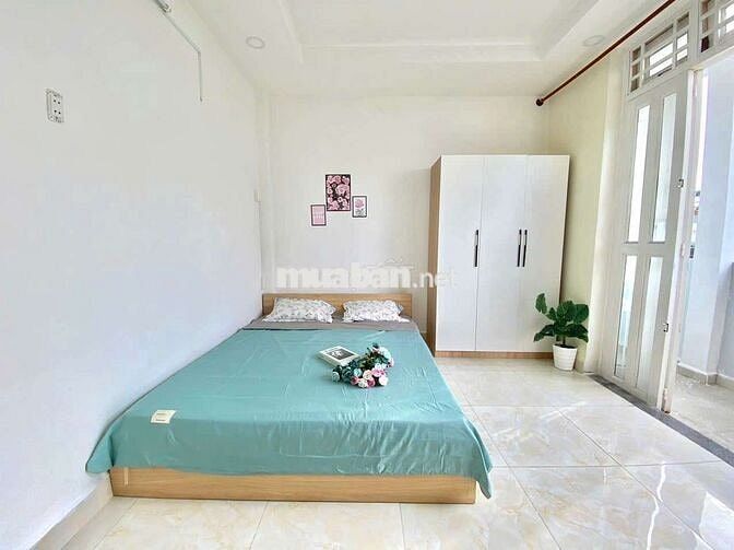 CHO THUÊ MỘT PHÒNG NGỦ TÁCH BẾP BAN CÔNG FULL NỘI THẤT GẦN DH VĂN LANG