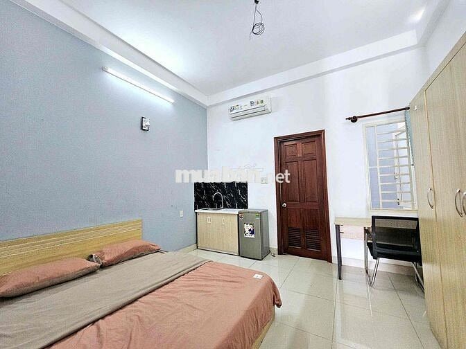 CHO THUÊ CĂN HỘ DỊCH VỤ 1 PHÒNG NGỦ FULL NỘI THẤT NGAY CHỢ THẠCH ĐÀ