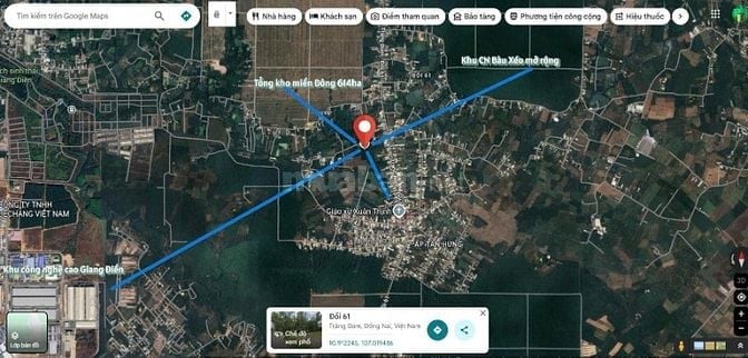 Cơ Hội Đầu Tư: Đất Thổ Cư 125,1m² gần KCN Bàu Xéo & Giang Điền - Giá 1