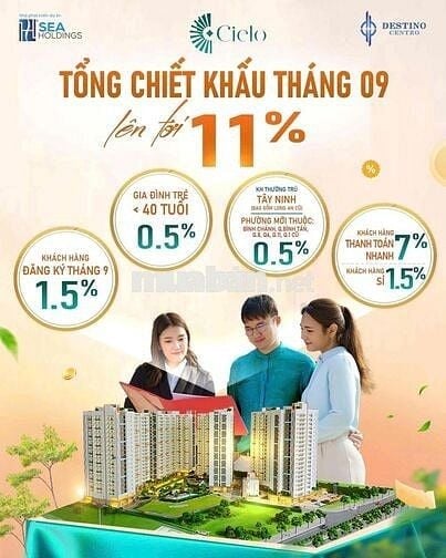 Siêu phẩm căn hộ - 46m2- 2 PN- Destino Centro- Bình Chánh