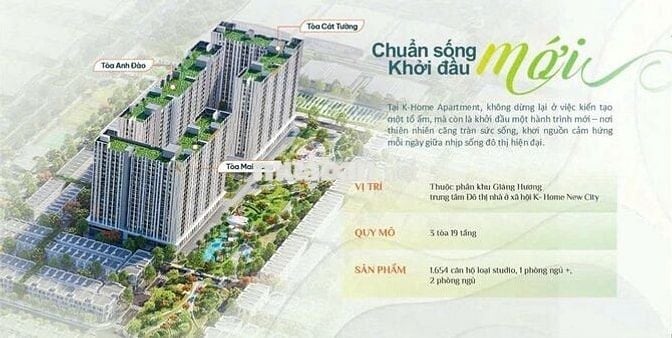 SỞ HỮU NGAY CĂN HỘ TẠI TÒA MAI VÀNG ĐẸP NHẤT K-HOME APARTMENT