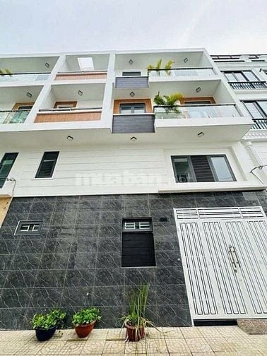 Nơ Trang Long, P7 BT - hẻm nhựa 8m, ô tô đậu ngày đêm - 4 tầng 4pn