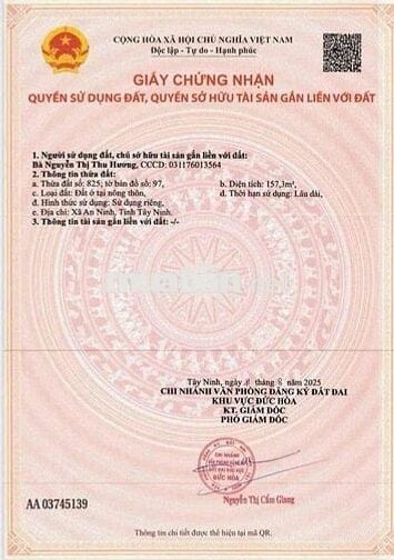 CHÍNH CHỦ BÁN LÔ ĐẤT GẦN KHU CÔNG NGHIỆP ĐỨC HOÀ
