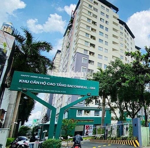 Chung Cư Sacomreal 584 Lũy Bán Bích, Phú Thọ Hoà. DT 80m2