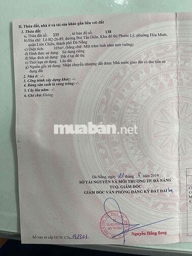 chính chủ bán đất số 49 Bùi Tấn Diêm, Khu dân cư Phước Lý