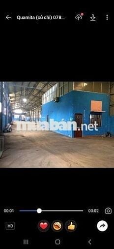 Bán kho xưởng 1.350m² full nội thất, mặt tiền Nguyễn Thị Rành , Củ Chi