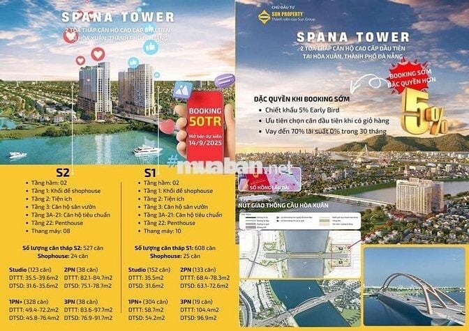 NHẬN BOOKING GIỮ CHỖ SPANA TOWER ĐÀ NẲNG