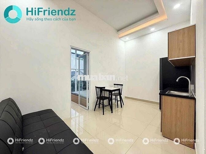 CHO THUÊ CĂN HỘ 1PN TÁCH BẾP CỬA KÍNH FULL NỘI THẤT 35m2 NHÀ MỚI 100%
