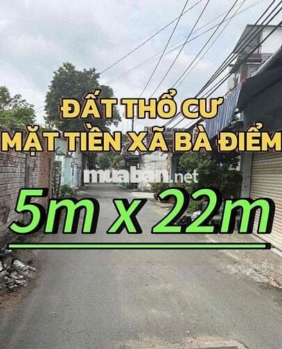 🎉Diện tích: 5 x 22m, sổ hồng riêng Gần chợ Cây Me,