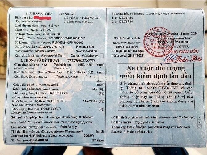 VinFast VF3 2024 Thuê pin tiên phong - 3600 km