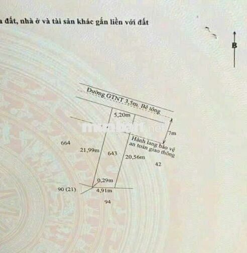 Quá rẻ, 95m2 đất thổ đường Trần Văn Đức, chỉ 290 tr