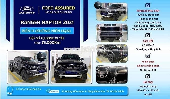 Ford Ranger 2021 Raptor 4x4 AT - 75000 km