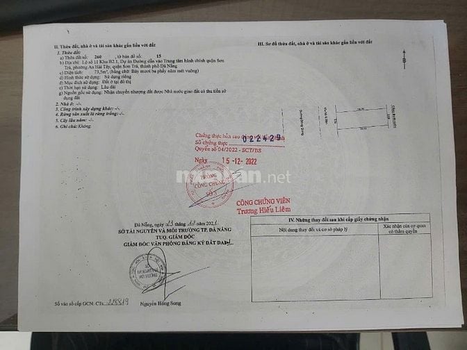 Chính chủ - Bán gấp đất nền đẹp 73,5m2 tại Đông Giang, An Hải ,Đà Nẵng