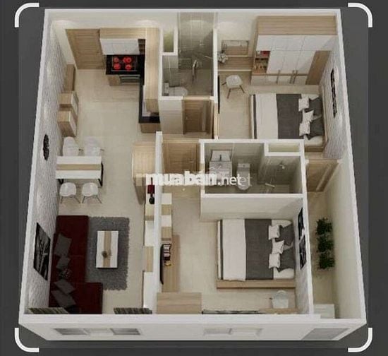 Cho Thuê Toky Tower 2pn 2wc full nội thất