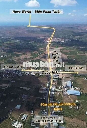 80m mặt tiền nhựa gần biển Novaland Phan Thiết chủ kẹt quá bán lỗ
