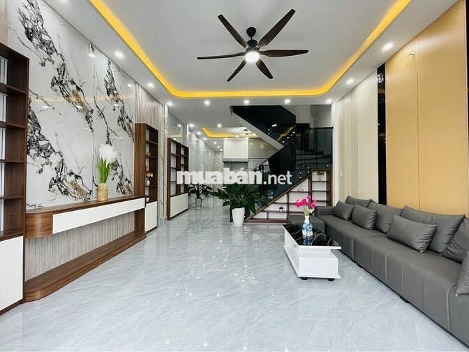 Nhà xây mới tại Lái Thiêu, BD trệt lầu 95m2/766trieu gần THCS Phú Long