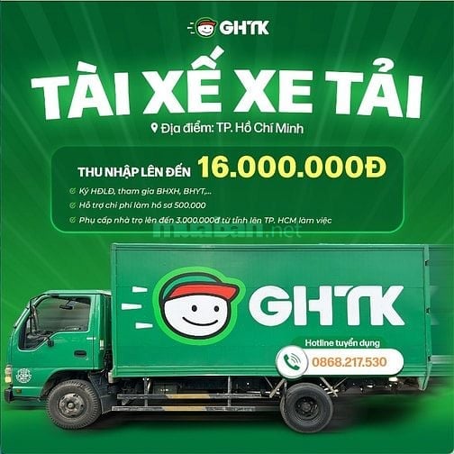 GHTK - TUYỂN DỤNG TÀI XẾ TOÀN QUỐC