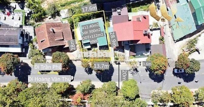 Mặt tiền đường Lê Hồng Phong, Phường 4, Đà Lạt Diện tích: 441 m²