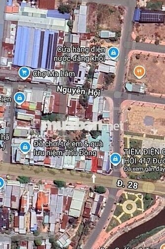 Cần bán  lô đất có nhà ở mặt tiền 177m2,quốc lộ 28,trung tâm Ma Lâm