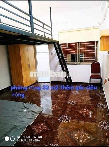 CHO THUÊ - PHÒNG 32m2 - GÁC LỬNG - 4 NGƯỜI 3 XE MÁY - CHU VĂN AN