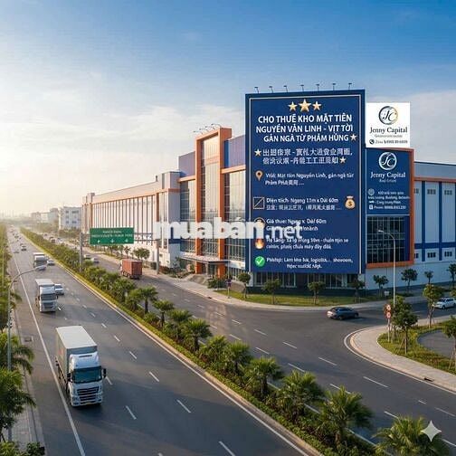 🌟 CHO THUÊ KHO MẶT TIỀN NGUYỄN VĂN LINH – VỊ TRÍ VÀNG GẦN NGÃ TƯ