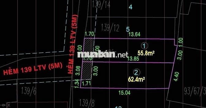 2 Lô Đất 137/10 Lương Thế Vinh
