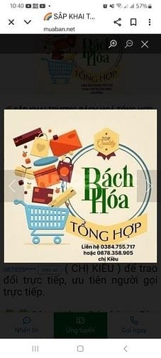 Cửa hàng cần tuyển nhân viên tạp vụ. bán hàng ưu tiên lớn tuổi