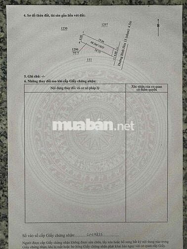 cần bán lô đất mặt tiền bình hoà 15. DT 76m2 có 67m2 thổ cư