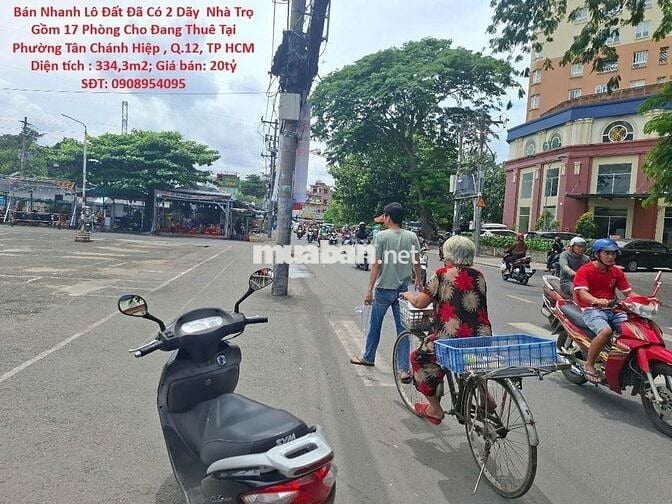 Bán Đất Đã Có 2 Dãy Nhà Trọ Gồm 17 Phòng Cho Đang Thuê Tại Q.12,TP HCM