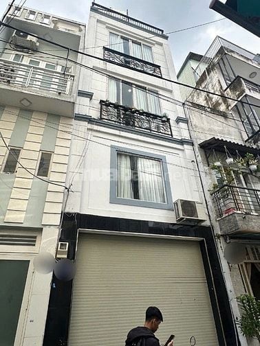 Hẻm xe hơi Vũ Huy Tấn,4Tầng,4PN,Giáp Q1,Gần Chợ,Bệnh viện,Trường học 