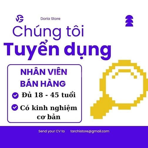 [QUẬN GÒ VẤP] Đại lí tuyển dụng nhân viên bán hàng Parttime/Fulltime