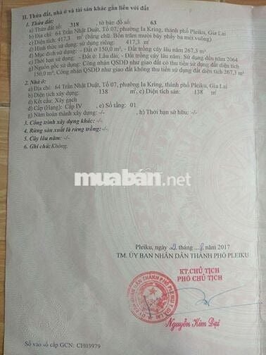 Cần Bán đất Vị Trí Đắc Địa 2 Mặt Tiền Phường Ia Kring, Pleiku, Gia Lai